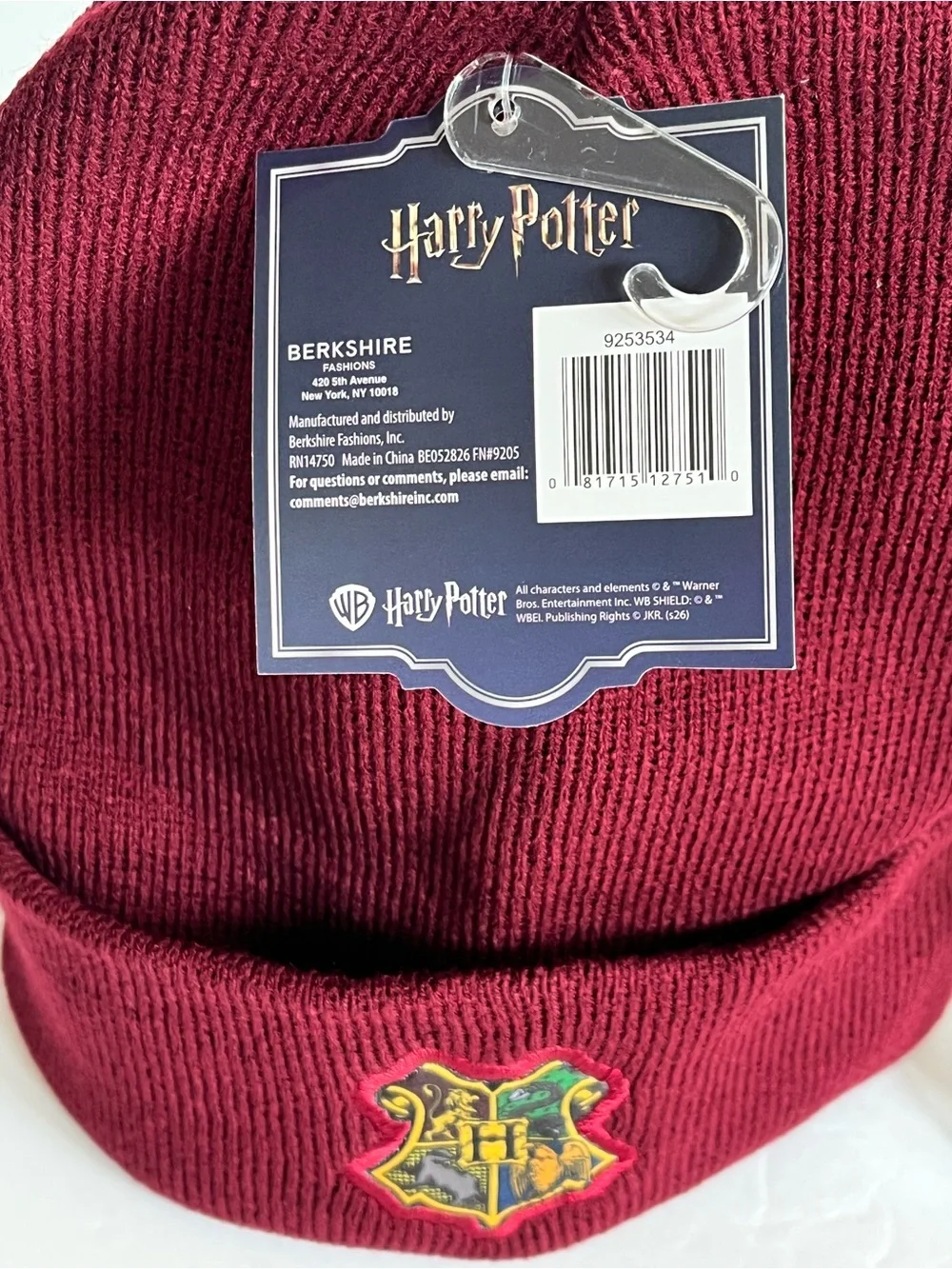 Hogwarts Burgundy Knit Beanie & Hedgewig Lip Balm Case Clip